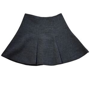 TELA Designer Grey Lambswool Mini Flare Skirt Size XS IT 40